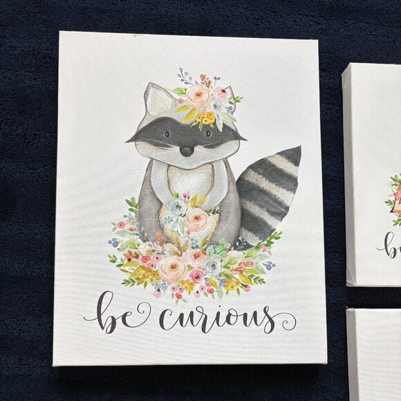 Woodland Animal Prints for Baby Girl Nursery (3) - Picture 2 of 6